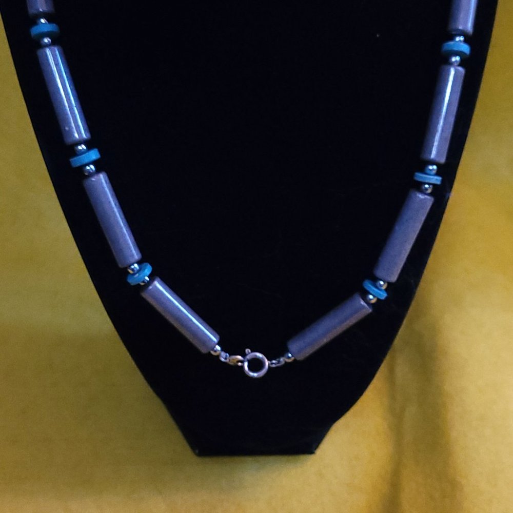 Large Ceramic Bead Statement Necklace - image 2